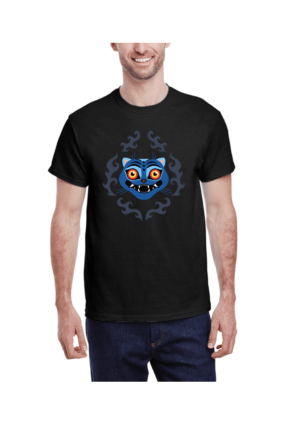 Classic Blue Tiger Graphic Art Kpop Style Aesthetic Animal Unisex T-Shirt V11016, up to Size 5XL