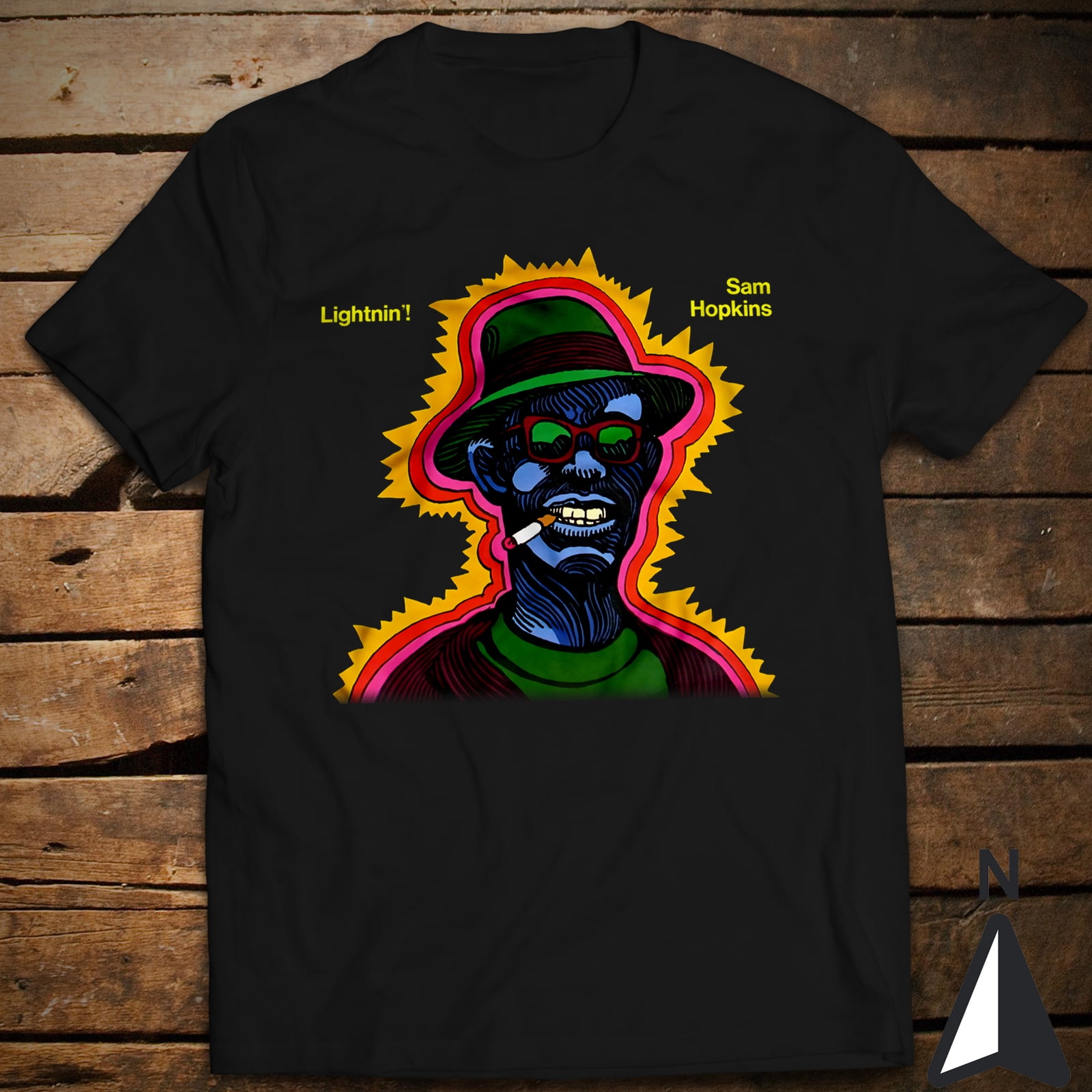 Classic Blues T-Shirt Lightnin' Hopkins Last Night Blues It's a Sin to ...