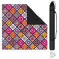 thumbnail image 1 of Classic Boho Pattern Non-Skid Mahjong Table Mat 31.5x31.5 Inch Rubber Playing Surface Reduces Noise with Anti-Slip Bottom for Card Games and Game Nights, 1 of 3