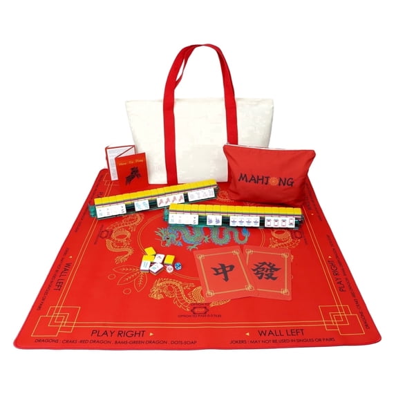 Mahjong set Classic Bold Flower Premium tile game by Mad About Mahj