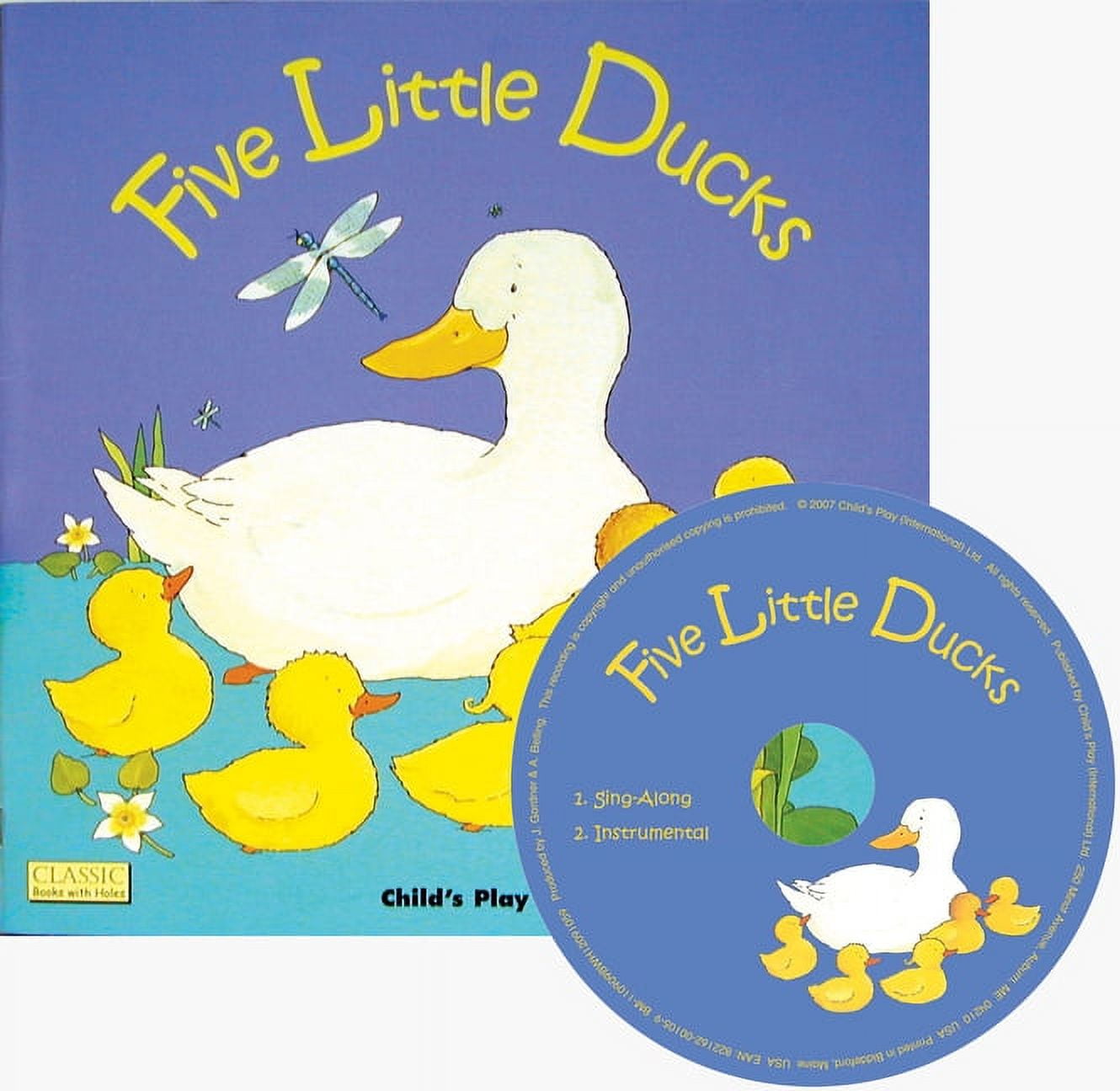 Classic Books with Holes 8x8 with CD Five Little Ducks, (Paperback