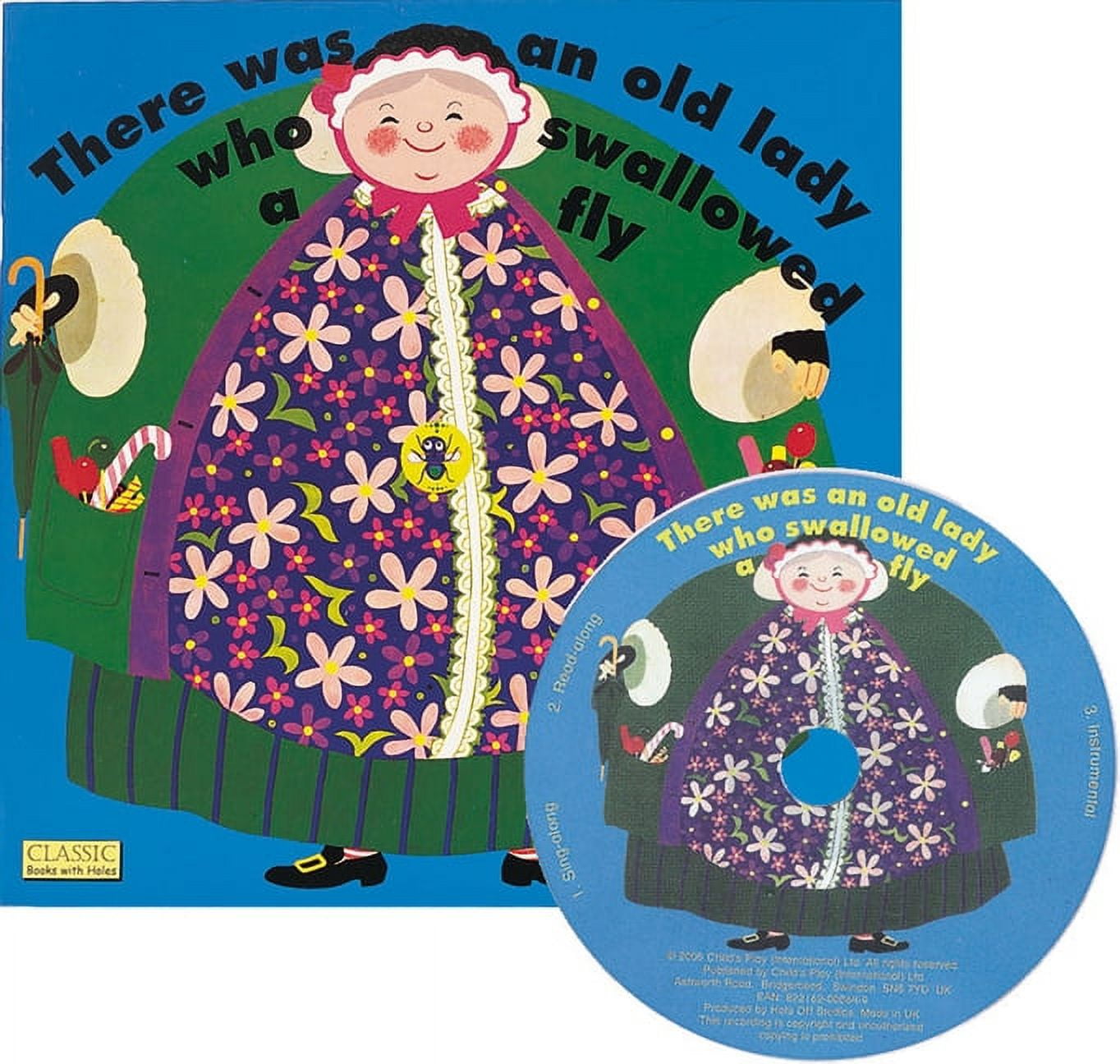 Classic Books with Holes 8x8 with CD There Was an Old Lady Who