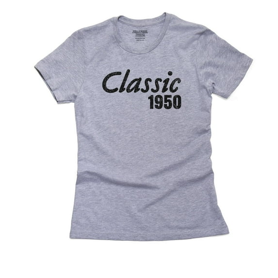 Classic Born In 1950 - Vintage Birthday Gift Women's Cotton Grey T-Shirt