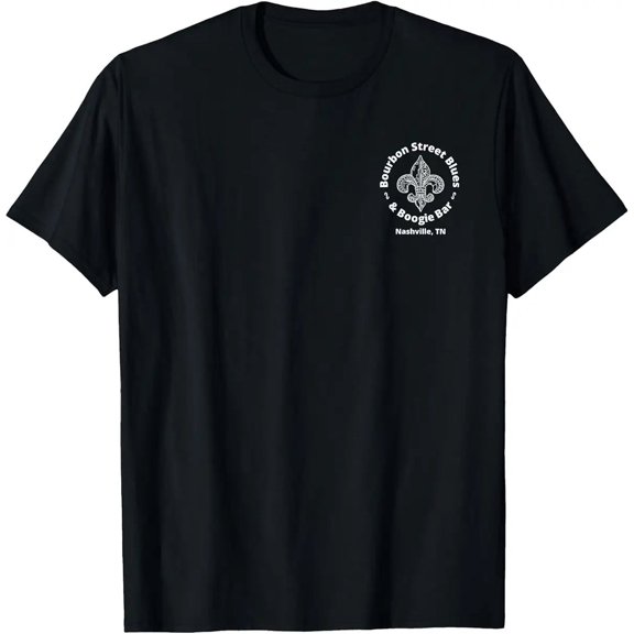 Classic Bourbon Street New Orleans Blues Logo Heritage Music Unisex T-Shirt, S - 5XL