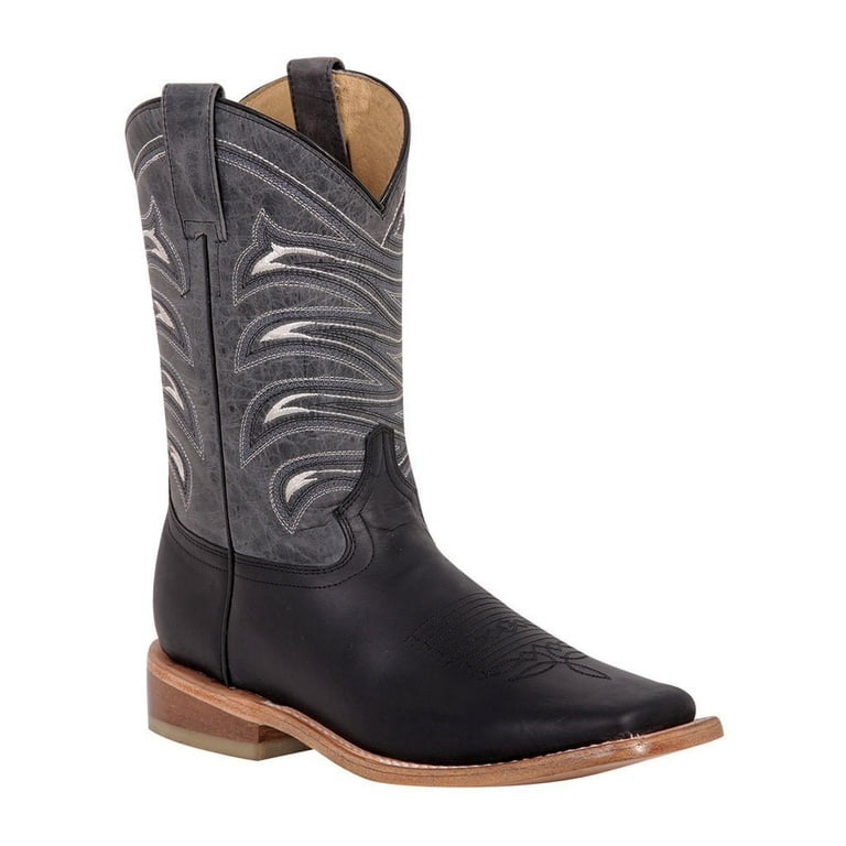 Men s Genuine Leather Classic Western Cowboy Boots El General Black 42994 BELLEZA S 12 USA 31 Mex Black