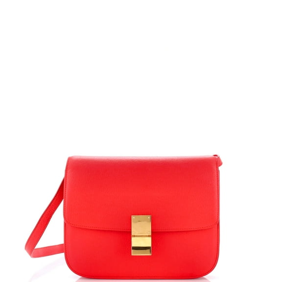 Pre-Owned CELINE Classic Box Bag Grainy Leather Medium By Rebag