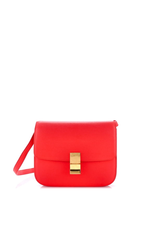 Pre-Owned CELINE Classic Box Bag Grainy Leather Medium By Rebag