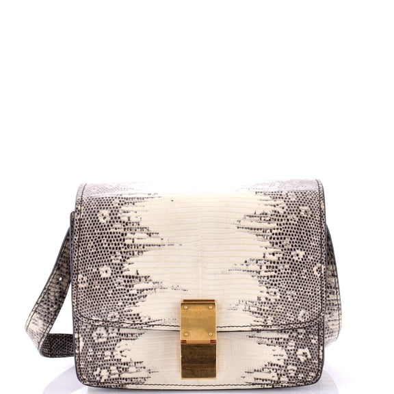 Pre-Owned Classic Box Bag Lizard Small By Rebag