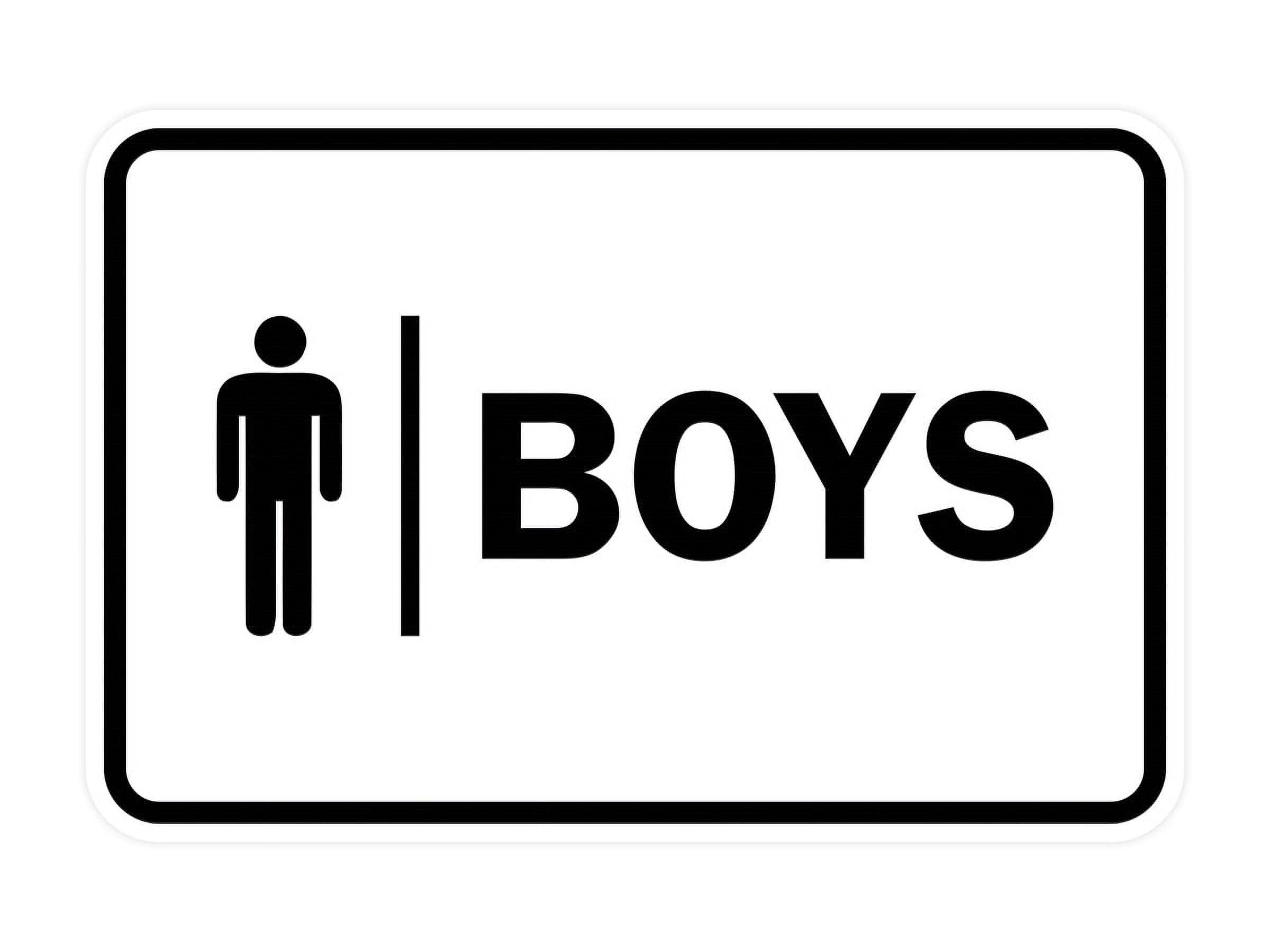 Classic Boys (male bathroom icon) Sign (White) - Large - Walmart.com