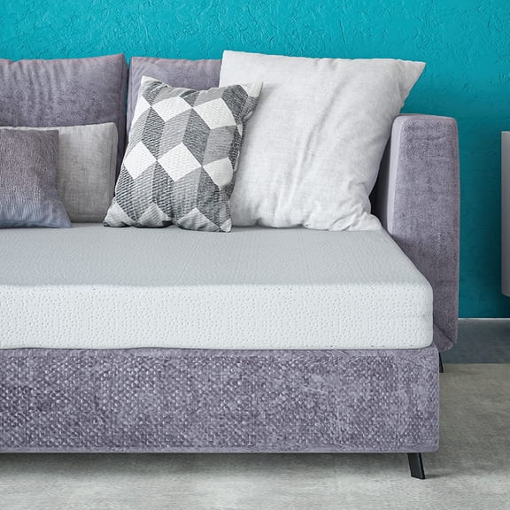Classic Brands 4.5-Inch Plush  Memory Foam Replacement Mattress for Sleeper Sofa Bed Full,White