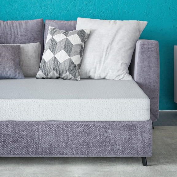 Classic Brands 4.5-Inch Plush Memory Foam Replacement Mattress for Sleeper Sofa Bed Full,White