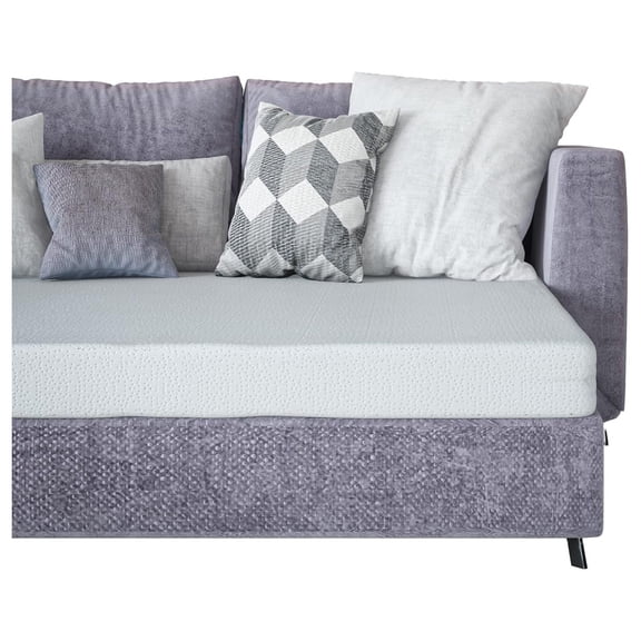 Classic Brands 4.5-Inch Plush saney Memory Foam Replacement Mattress for Sleeper Sofa Bed Full,White