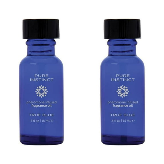 Classic Brands Jelique Pure Instinct True Blue Perfume Pheromone Infused Fragrance Oil 15 ml Pk of 2