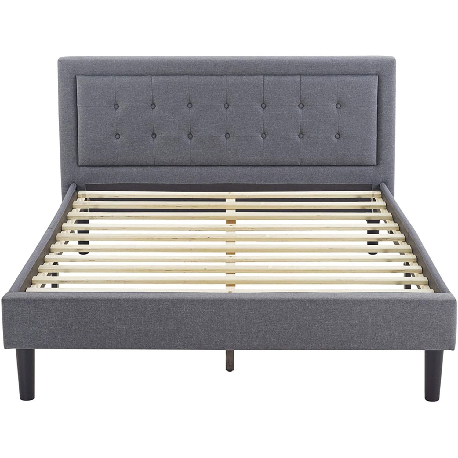 Classic Brands Mornington Upholstered Platform Bed Frame, King, Light