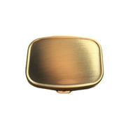 Classic Brass Daily Pocket Travel Sized Pill Box Case with Divider Rectangular-2 Section