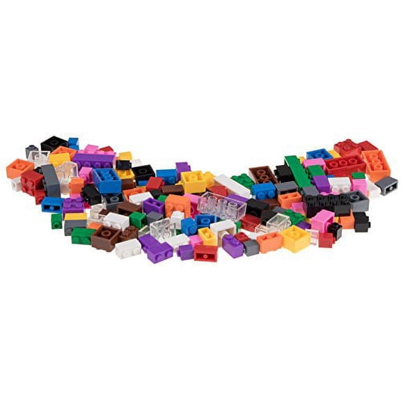Classic Bricks 216 Piece Set with 6 x 6 Baseplate by Strictly Briks | 4 Different Shapes & Sizes | Tight Fit Building Bricks in 12 Vibrant Colors