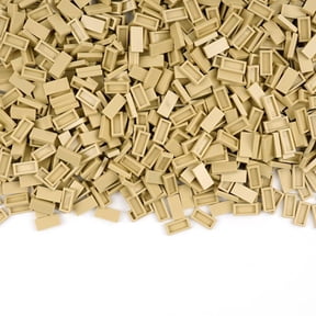 Classic Bricks Tiles 1x2 Flat - 1000pcs Basic Building Blocks Parts and Pieces,Smooth Plate Accessories Bulk Lots Beige