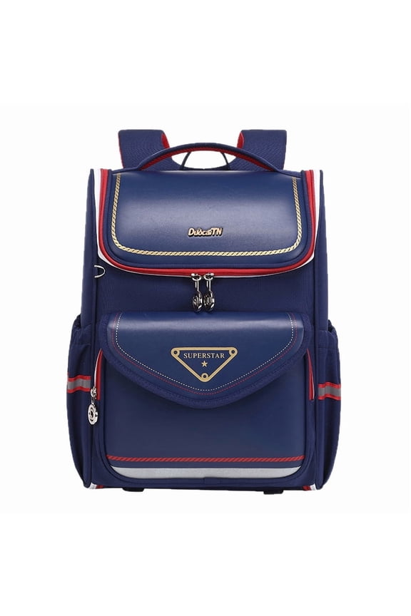 Classic British Style School Backpack - Lightweight Laptop Bag for Teens with Ergonomic Support, Large Capacity Bookbag for Campus and Commute