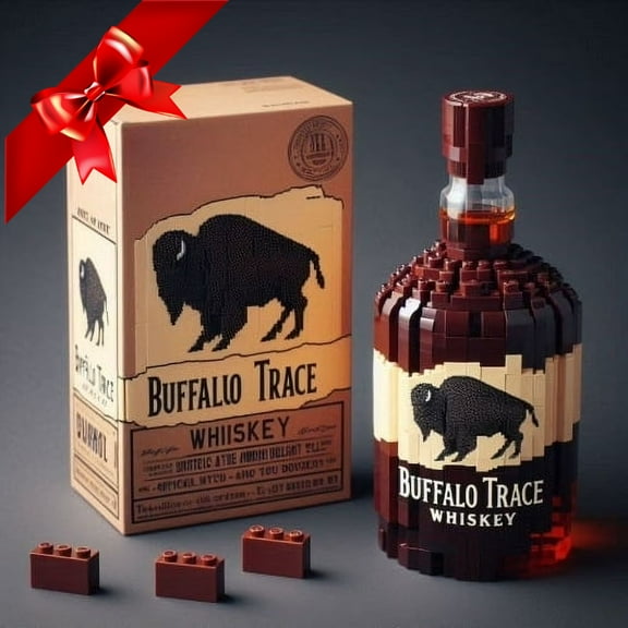 Classic Building Block Whiskey Bottle, Creative Wine Bottle Model Assemble Toys, Home Decor Building Bricks for Gifts