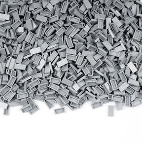 Classic Building Bricks - 1000 Pieces Tiles 1x2 Flat Basic Building Blocks Parts Pack,Smooth Plate Accessories Bulk Lots Light Gray