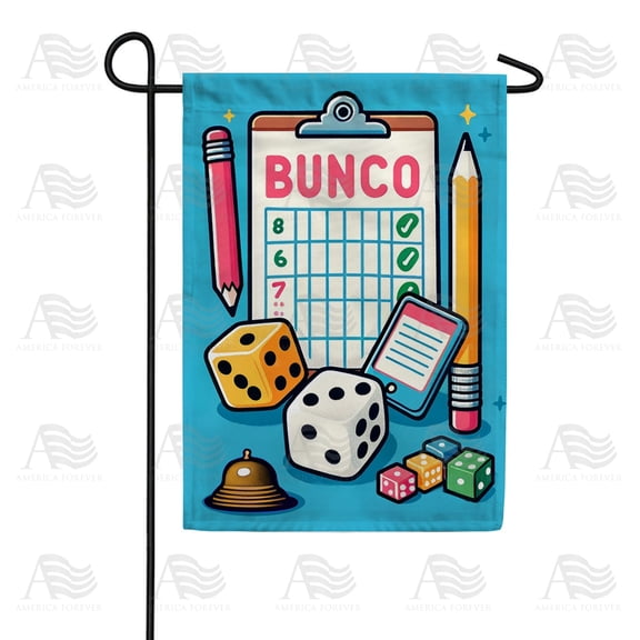 Classic Bunco Scorecard and Dice Fun Game Night Hosting Outdoor Accent Display, 28x40 POLE NOT INCLUDED