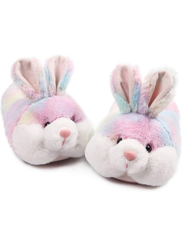 Classic Bunny Slippers for Women Funny Animal Slippers for Girls Cute Plush Rabbit Slippers Easter Gifts