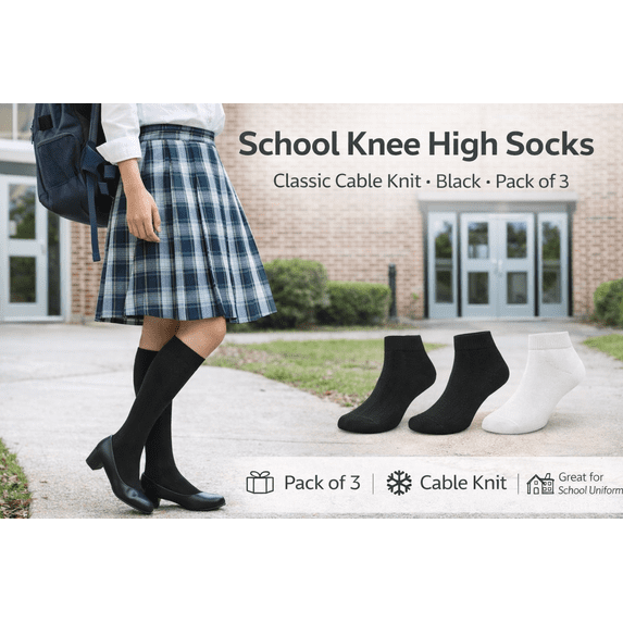 Sierra Socks Classic Cable Knit Acrylic Knee High Socks,Pack of 3,for Female, Dark Maroon, for Women