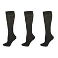 thumbnail image 1 of Sierra Socks Classic Cable Knit Acrylic Knee High Socks, Pack of 3, for Female, Black, for Women, 1 of 9