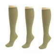 thumbnail image 1 of Sierra Socks Classic Cable Knit Acrylic Knee High Socks, Pack of 3, for Female, Khaki, for Women, 1 of 6