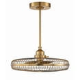 thumbnail image 1 of Classic Cage Frame 3-Blade Ceil with Gold Metal Blades 26 inches W X 8.5 inches H-Warm Brass Finish Bailey Street Home 159-Bel-2749668, 1 of 10