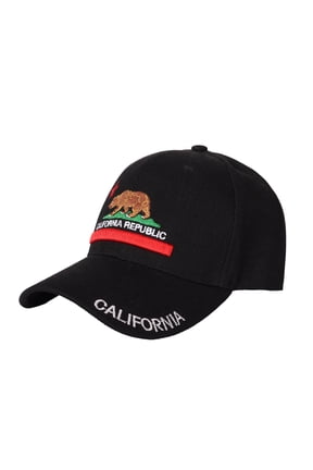 Classic California Republic Bear Embroidered Color Block Trucker Hat Unisex Adjustable Cotton Breathable Fashion Cap for Travel Daily Wear