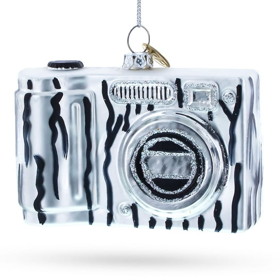 Classic Camera for Photography Enthusiasts Glass Christmas Ornament