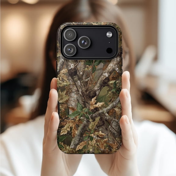 Classic Camo Real Tree Outdoor Tough H1725 Premium Case for iPhone 17 16 15 14 13 12 11 Pro Max – Unisex Design