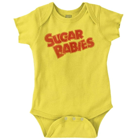 Classic Candies Sugar Babies Logo Romper Boys or Girls Infant Baby Brisco Brands 12M