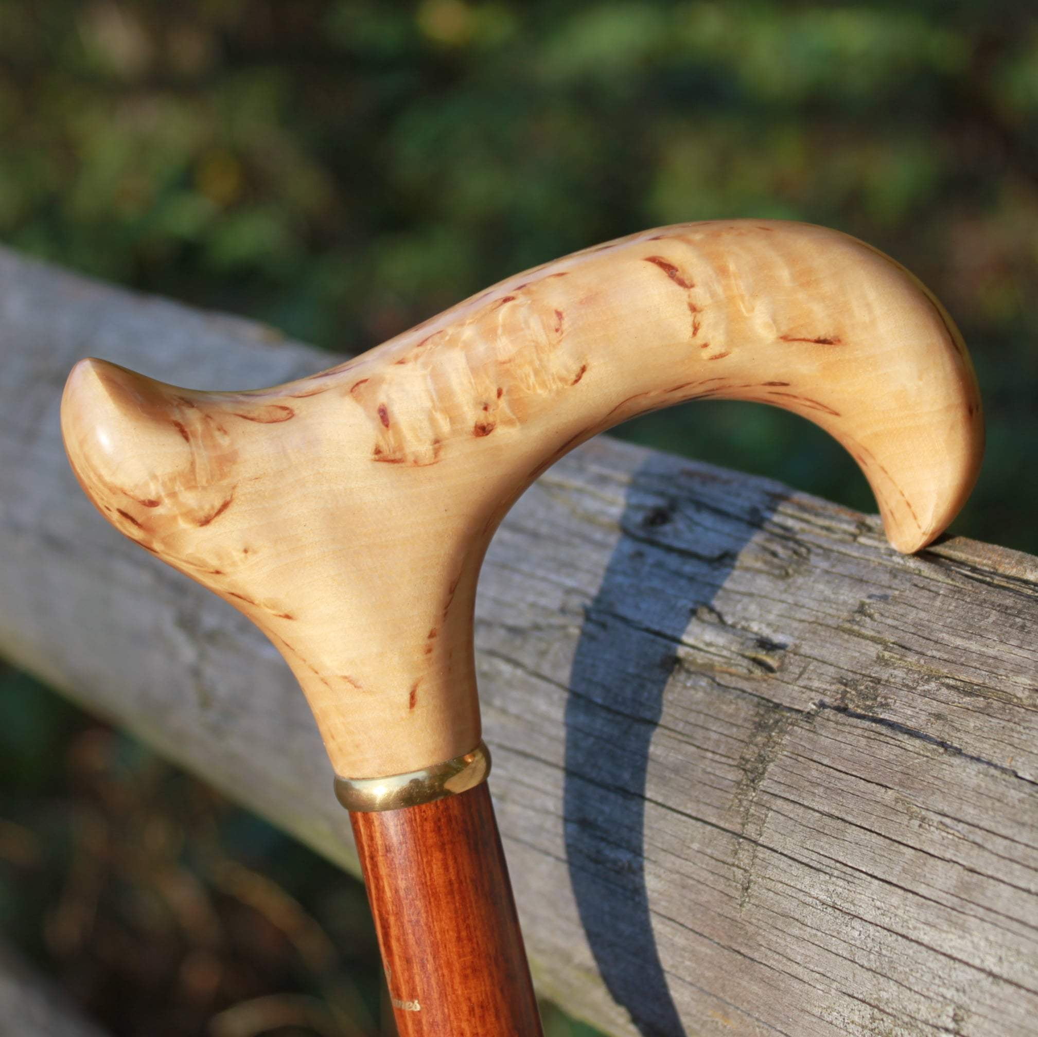 Classic Canes Wooden Birch Derby Cherry Stained with Extra Wide Handle