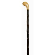 Classic Canes Wooden Grip Cane with Rustic Shaft Walking Stick in Black for Men and Women