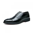 thumbnail image 1 of Classic Cap Toe Brogue Leather Men’s Dress Shoes, Vintage British Style Pointed Toe Oxfords, Non-Slip Formal Shoes for Wedding, Office Work and Formal Occasions, 1 of 7