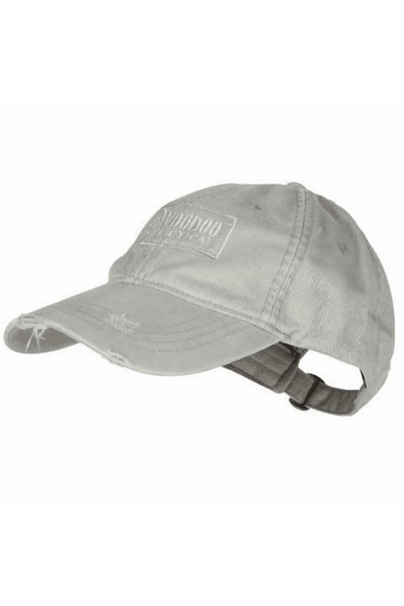 Classic Cap w/ Removable Flag Patch - Mens, Gray/White, One Size