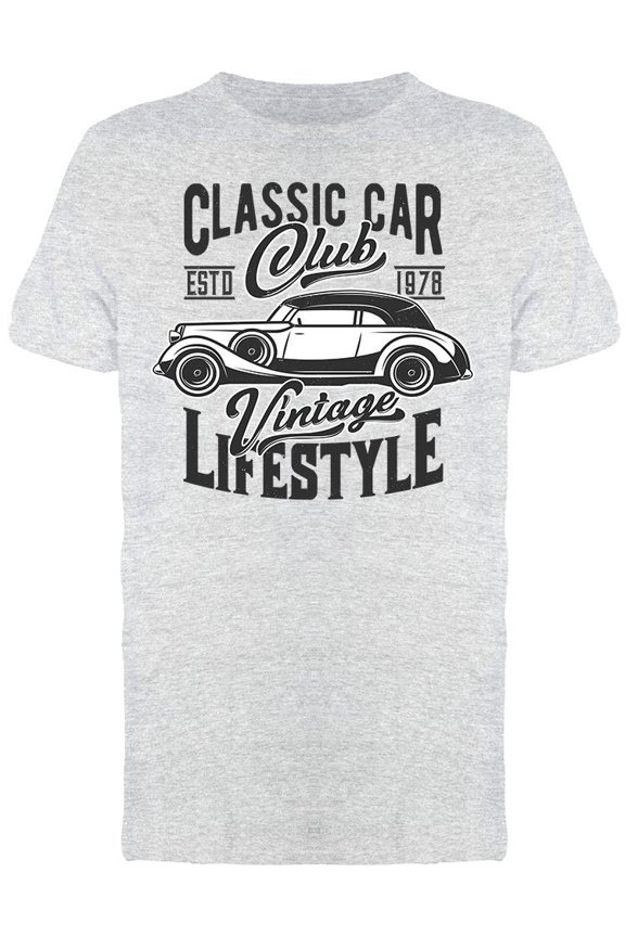 Classic Car Club Lifestyle T-Shirt Men -Image by Shutterstock, Male 3X-Large