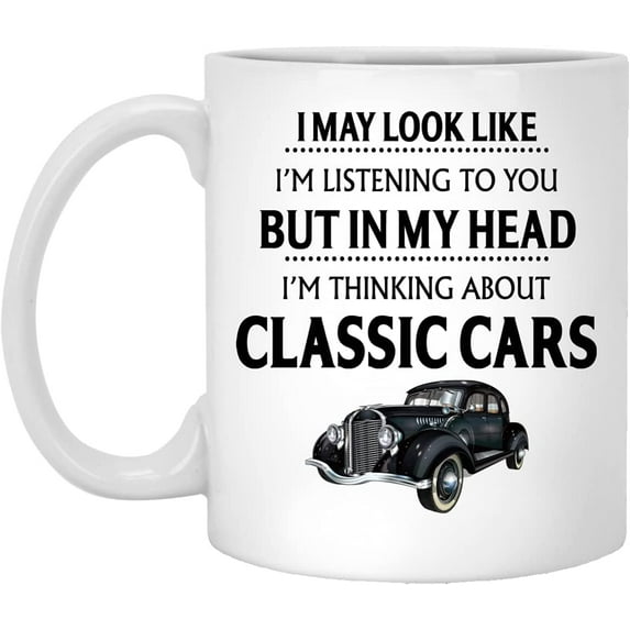 Classic Car Gift, Classic Car Mug, Funny Automotive Gifts, Classic Car Gifts For Him, Dad, Men, Boyfriend, Her, Gift For Classic Car Lovers 11oz, MUG-HPLPXIEOSD-11oz