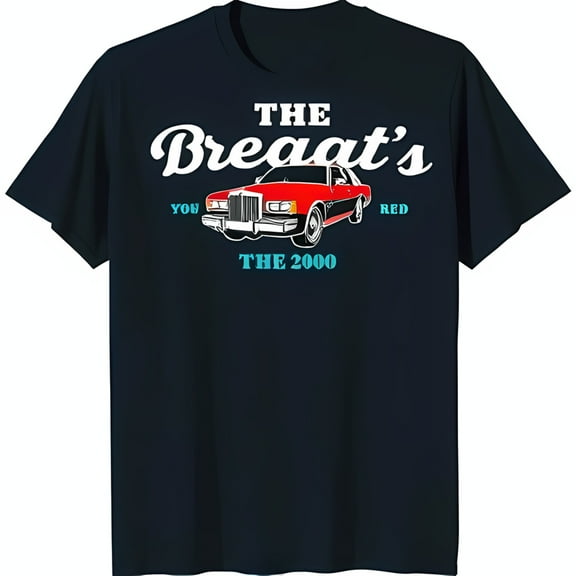 Classic Car Graphic Black T-Shirt Stylish Design with 'The Breaat's' Text