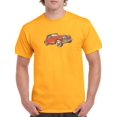 thumbnail image 1 of Classic  Car Graphic Men Gold T-Shirt, Male x-Large, 1 of 4