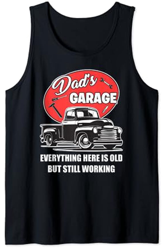 Classic Car Guy Garage Vintage Muscle Car Retro Mechanic Tank Top Size S-3XL