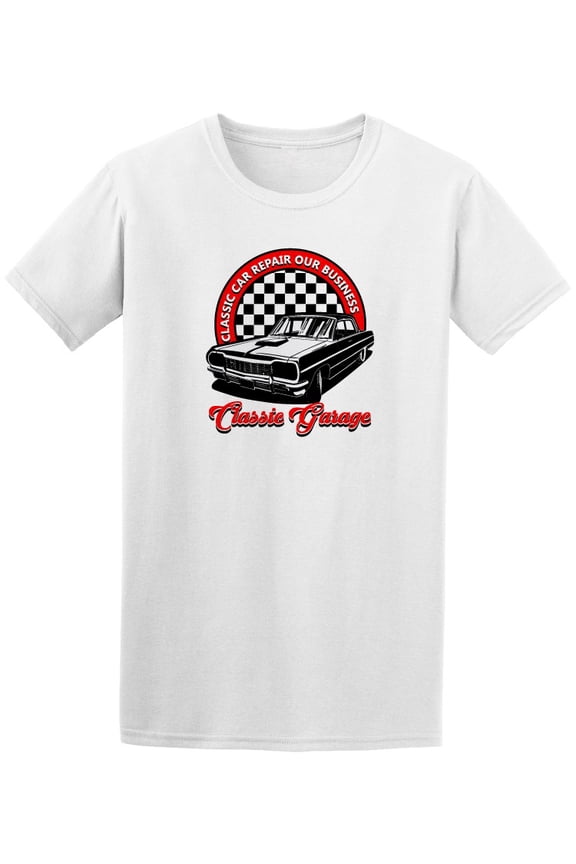 Classic Car Repair Vintge Garage T-Shirt Men -Image by Shutterstock, Male Small