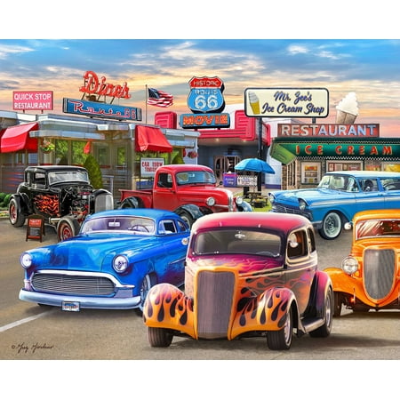 Springbok's Classic Car Show 1000 Piece Jigsaw Puzzle - Unique Cut Pieces