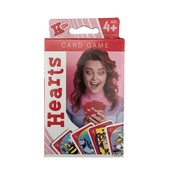 Classic Card Game – Hearts – A Timeless Game for Family Fun, Game Nights & Gatherings – Durable, Compact Pack of High-Quality Cards for Endless Entertainment, Red