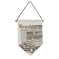 thumbnail image 1 of Classic Cars Newspaper Pattern Illustration Canvas Flag Hanging Wall Art Decor Banner, 1 of 3