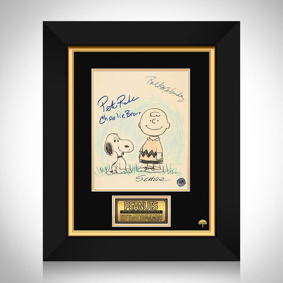 Classic Cartoon Friends Poster – Charlie Brown and Snoopy Inspired Peanuts Style Sketch Wall Art 24x36 UNFRAMED