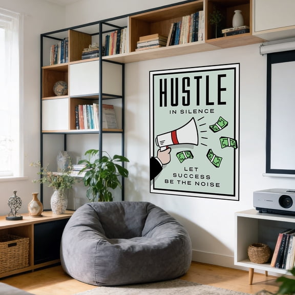 Classic Cartoon Graffiti Canvas Painting ALEC Monopoly Time is Money Poster Home Living Room Office Wall Picture Decor No Frame (30 * 40cm No Frame,D)