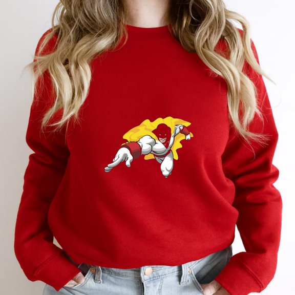 Classic Cartoon Space Ghost Graphic Tee, Retro Animated Hero - Daily Wear Essential SW18170 Unisex Sweatshirt, Up to Size 5XL